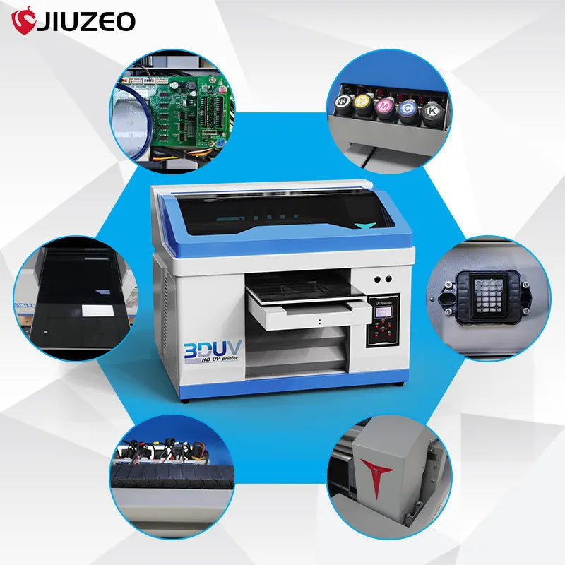 New Portable UV Printer 2880DPI Printing Machine Head Phone Case Wood Metal Acrylic Plastic A3 Led UV Flatbed Printer