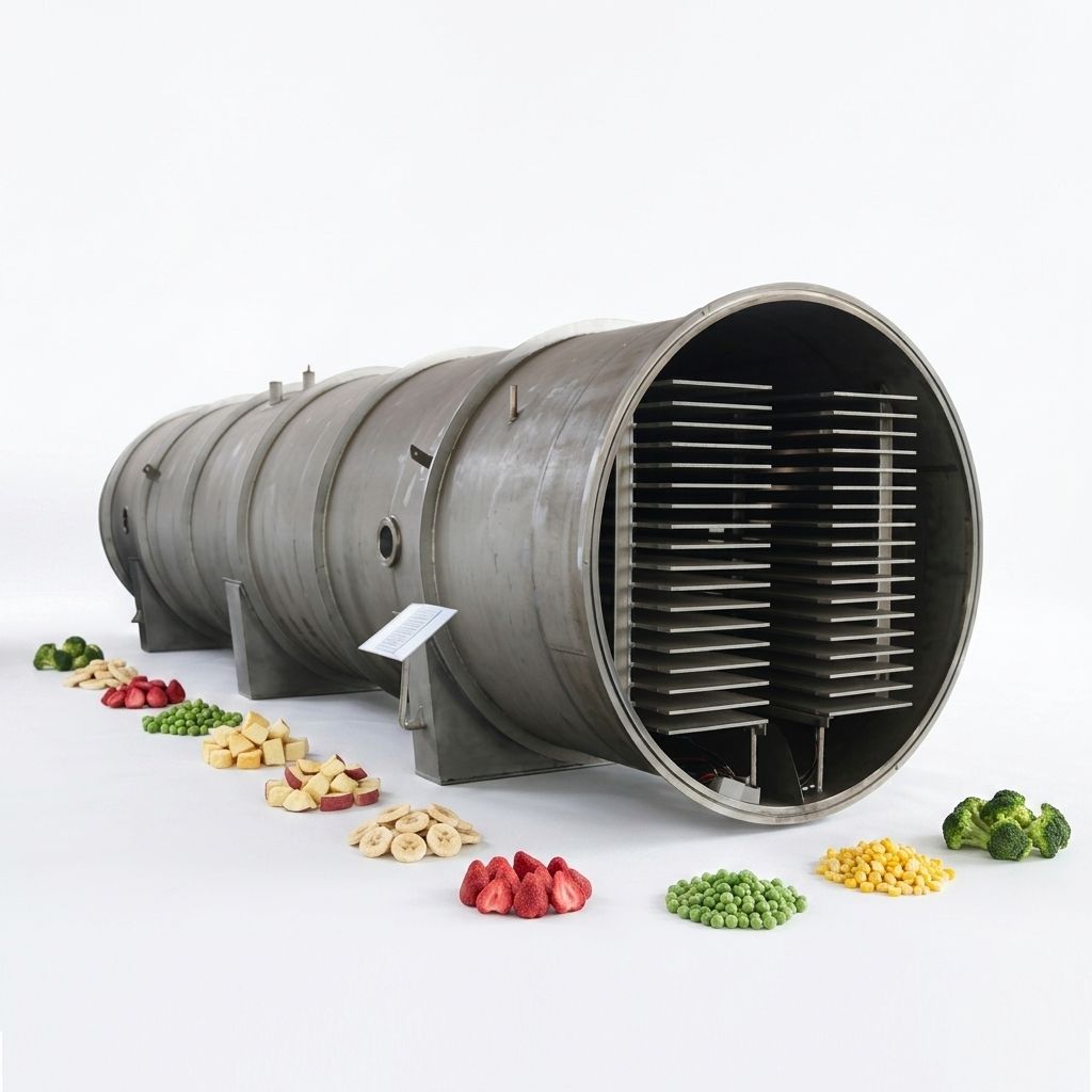 Automatic Industrial Vacuum Freeze Dryer (Lyophilizer) for Commercial Food Processing