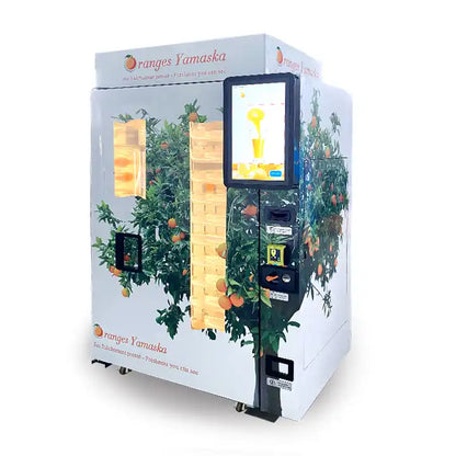 Fresh Orange Juice Vending Machine, Cash and Mobile Payment Options, Stainless Steel