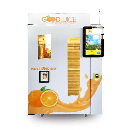 Fresh Orange Juice Vending Machine, Cash and Mobile Payment Options, Stainless Steel