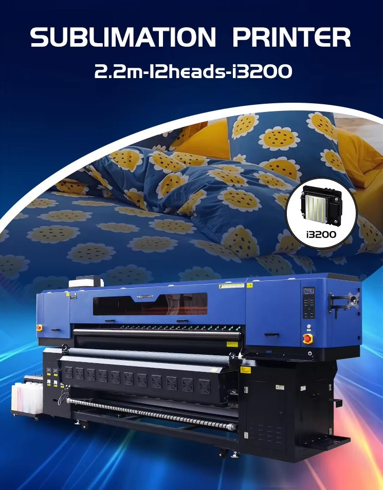 Large Format Sublimation Printer – Model IJ2214 with 12 Epson I3200-A1 Printheads