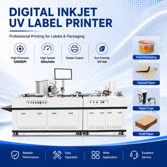 Industrial Automatic UV Inkjet Printer for Plastic Containers, Bottles, Cans, Pouches & Cylindrical Products