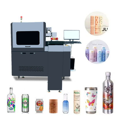Automatic High Speed Cylinder Can Uv Printer for Tumbler Glass Plastic Cup UV Flatbed Printer for Tumblers and Mugs