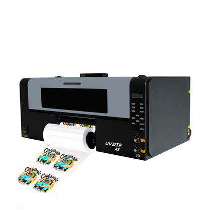 Small UV DTF Roller Sticker Printer New Used Multicolor Ink for Manufacturing Plants Bottle Cup Wrap Sticker Printer